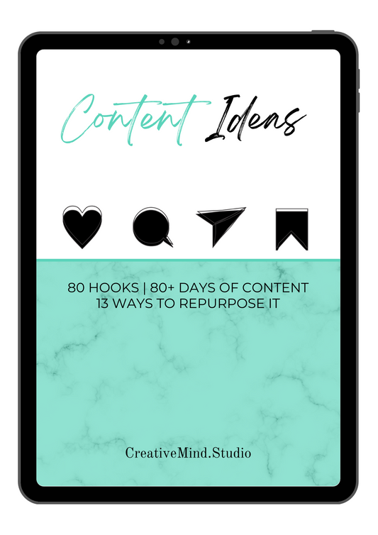 Content Creation 80+ Hooks, 80+ Days of Content and 13 Ways to Repurpose it. | eBook